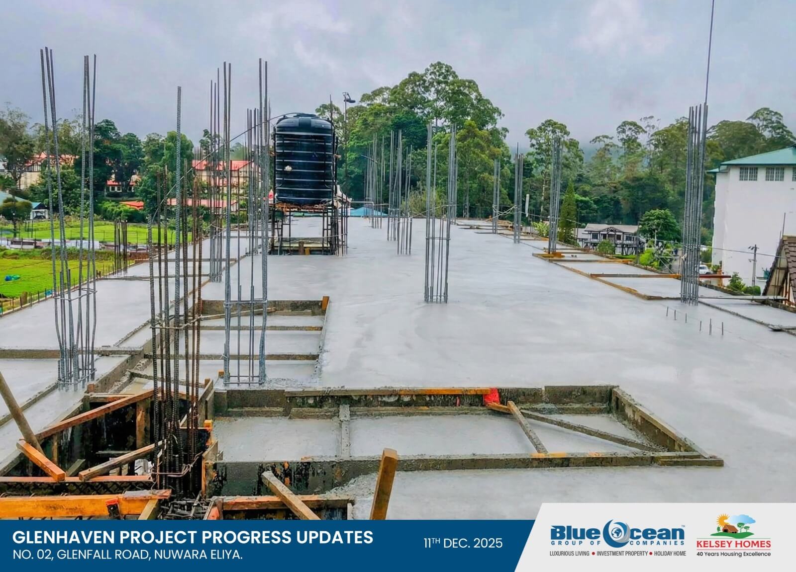 4th Residential Floor slab concreting at Glenfall Road Nuwara Eliya